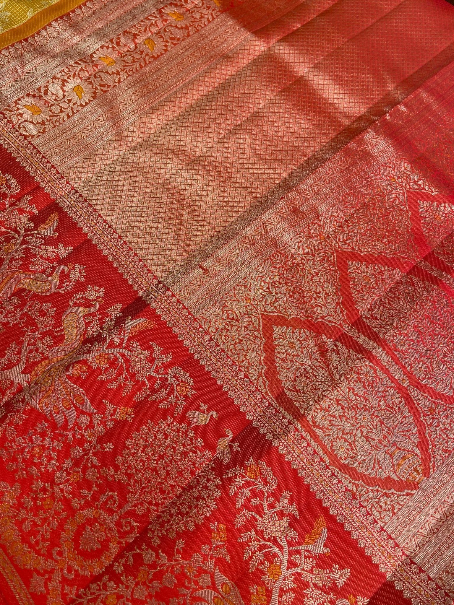 Pure Zari Handloom Kanjeevaram Silk Mark Certified Saree - Kanjeevaram Silk Mandir