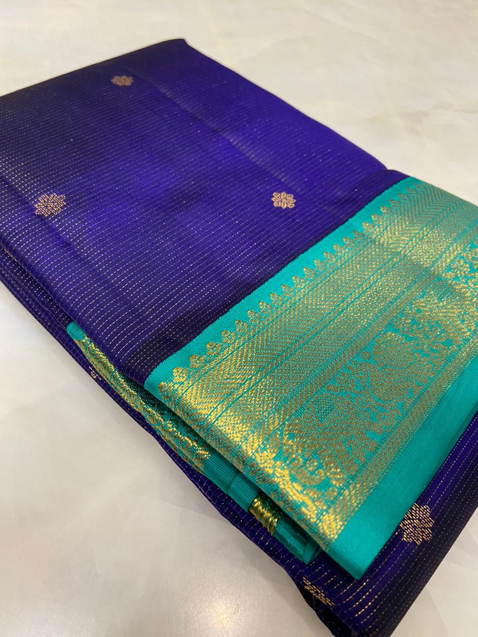 Pure Zari handloom Kanjeevaram silk mark certified saree - Kanjeevaram Silk Mandir