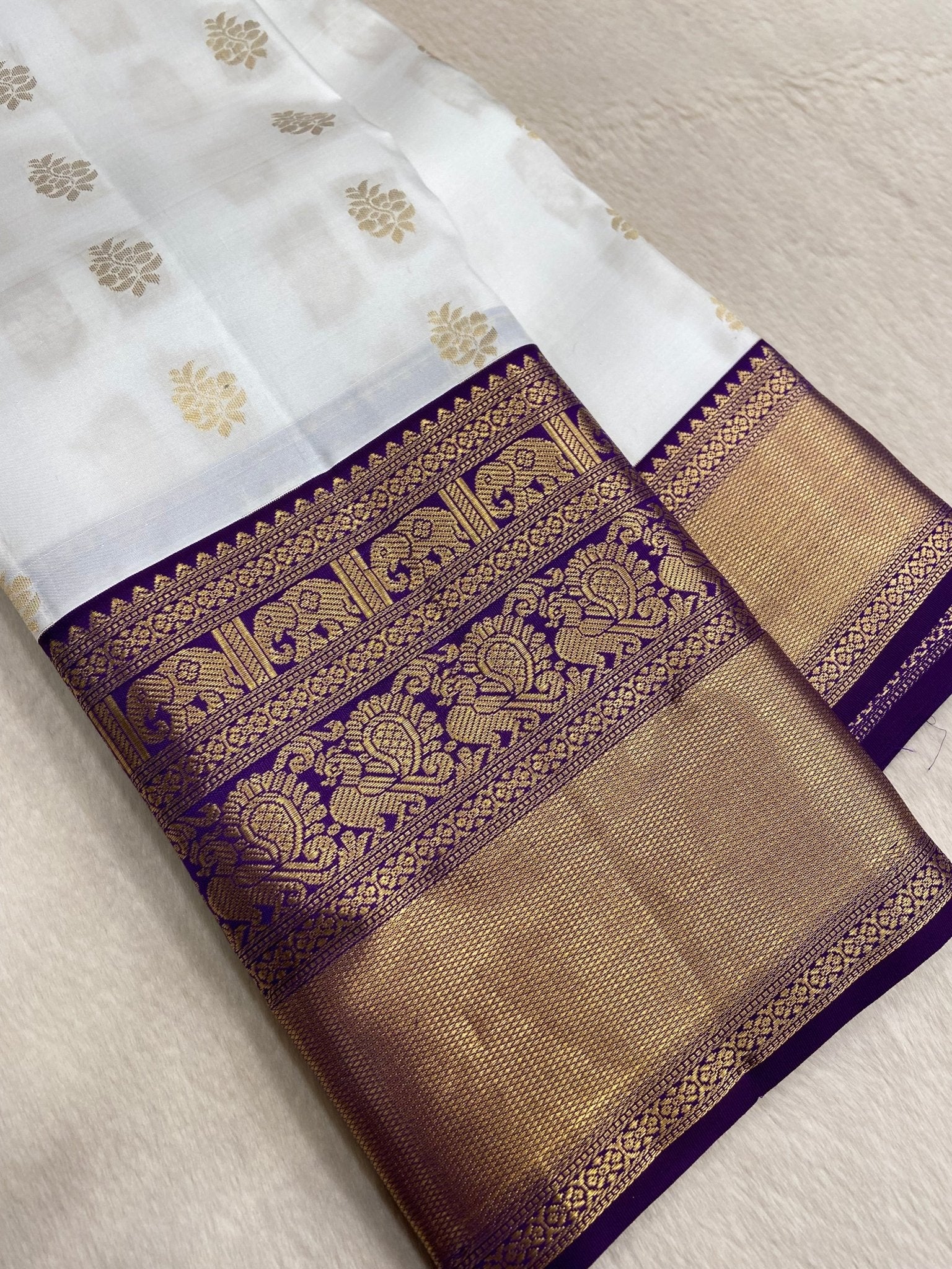 Pure Zari handloom Kanjeevaram silk mark certified saree - Kanjeevaram Silk Mandir