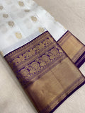 Pure Zari handloom Kanjeevaram silk mark certified saree - Kanjeevaram Silk Mandir