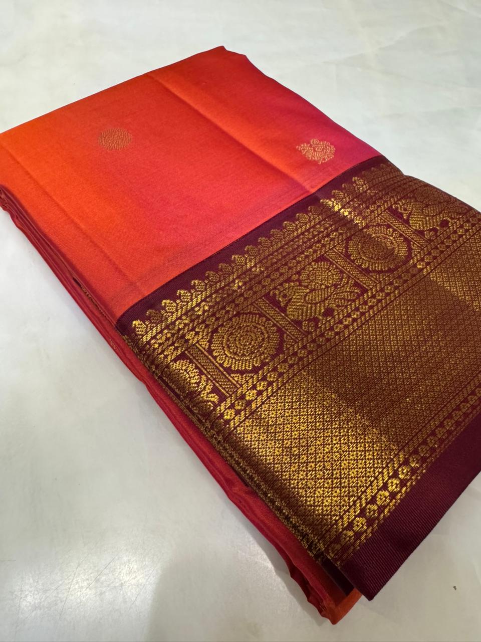 Pure zari handloom Kanjeevaram silk mark certified saree - Kanjeevaram Silk Mandir