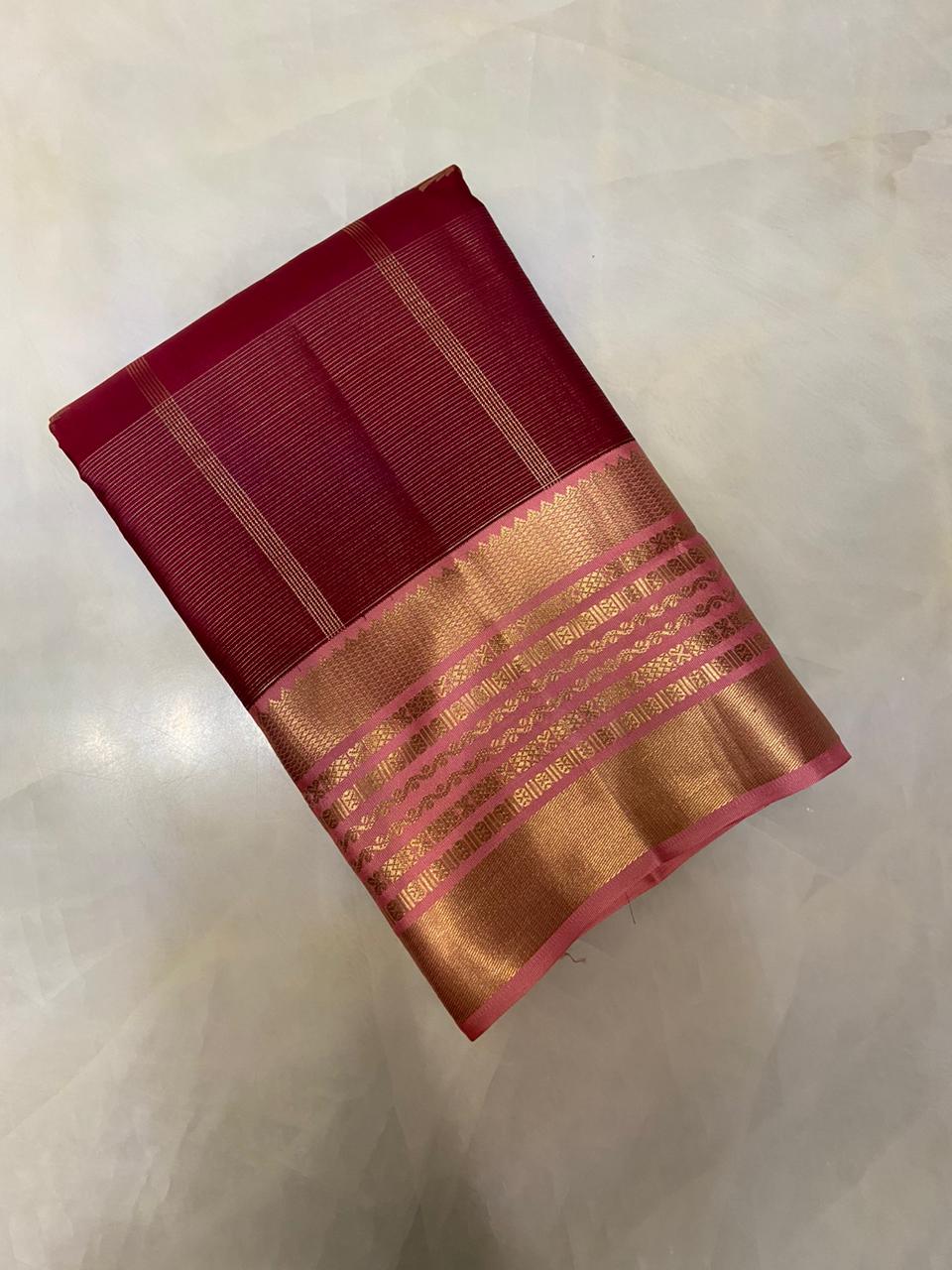 Pure Zari handloom Kanjeevaram silk mark certified saree - Kanjeevaram Silk Mandir