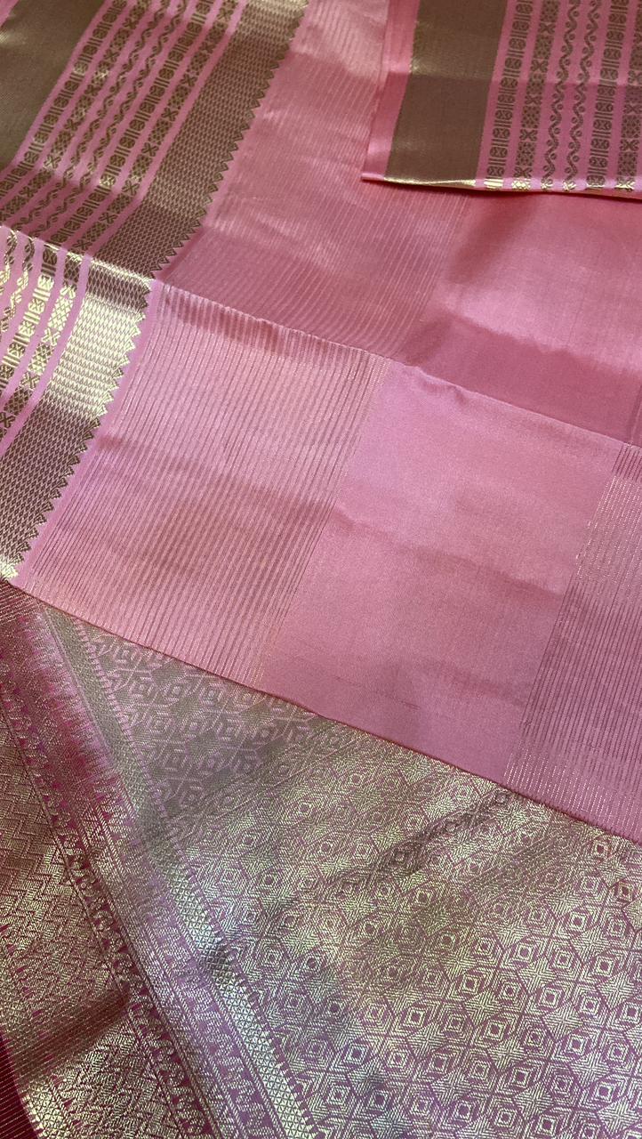 Pure Zari handloom Kanjeevaram silk mark certified saree - Kanjeevaram Silk Mandir
