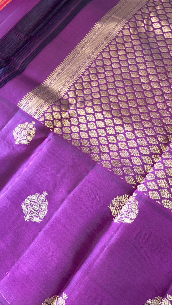 Pure zari handloom Kanjeevaram silk mark certified saree - Kanjeevaram Silk Mandir