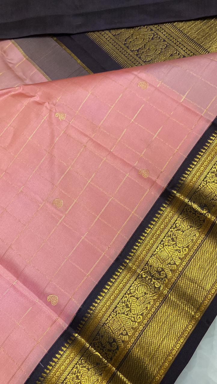 Pure Zari handloom Kanjeevaram silk mark certified saree - Kanjeevaram Silk Mandir