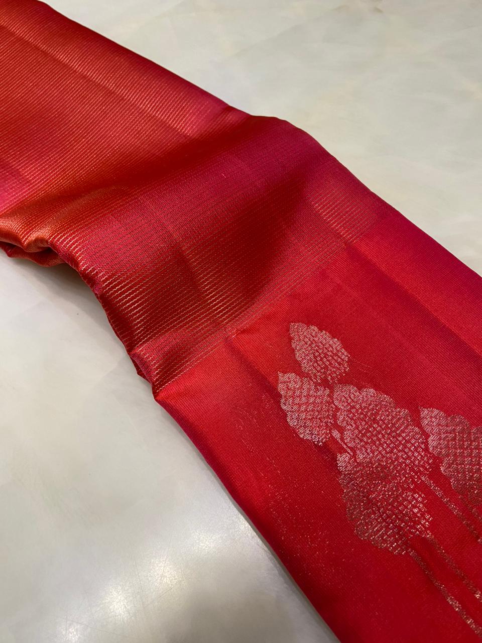 Pure Zari handloom Kanjeevaram silk mark certified saree - Kanjeevaram Silk Mandir