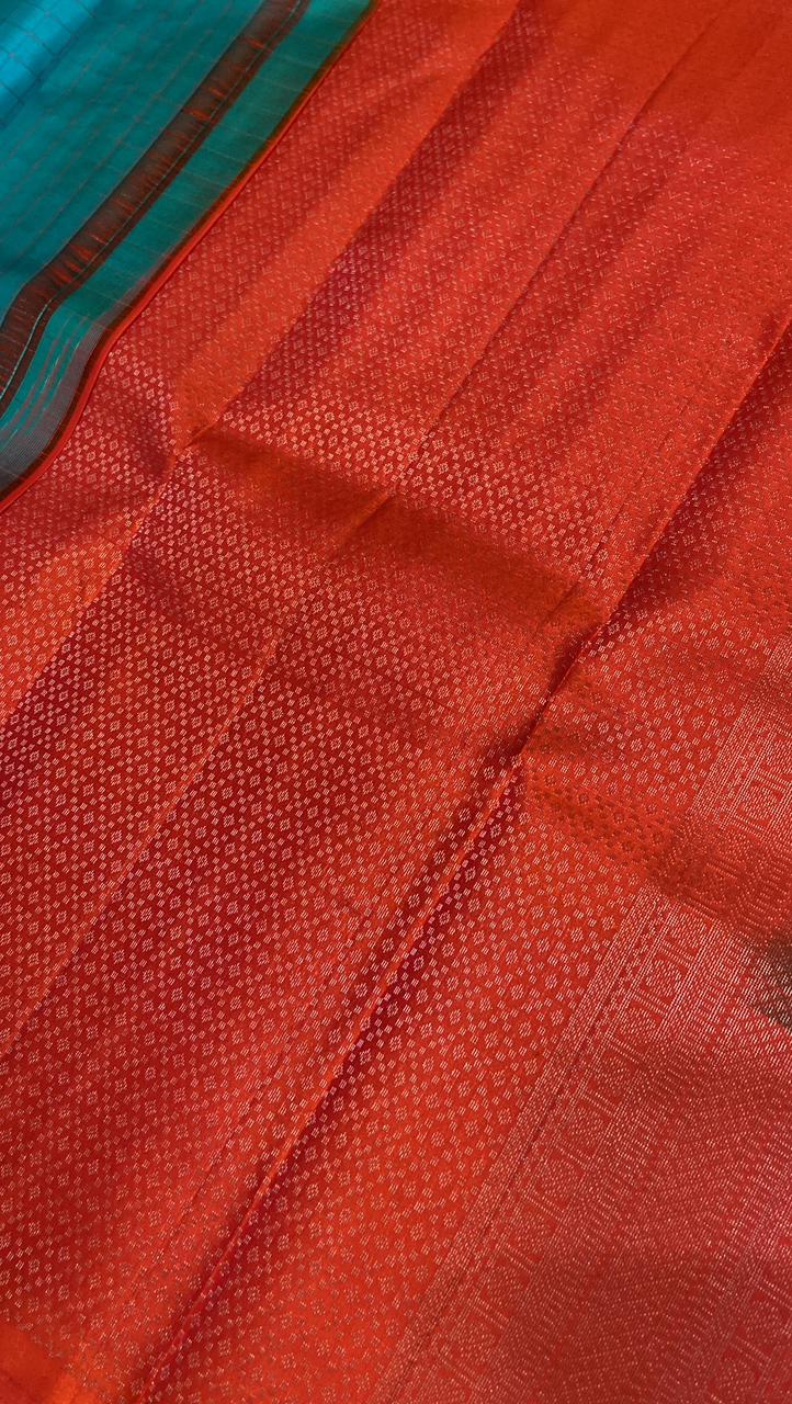 Pure Zari handloom Kanjeevaram silk mark certified saree - Kanjeevaram Silk Mandir