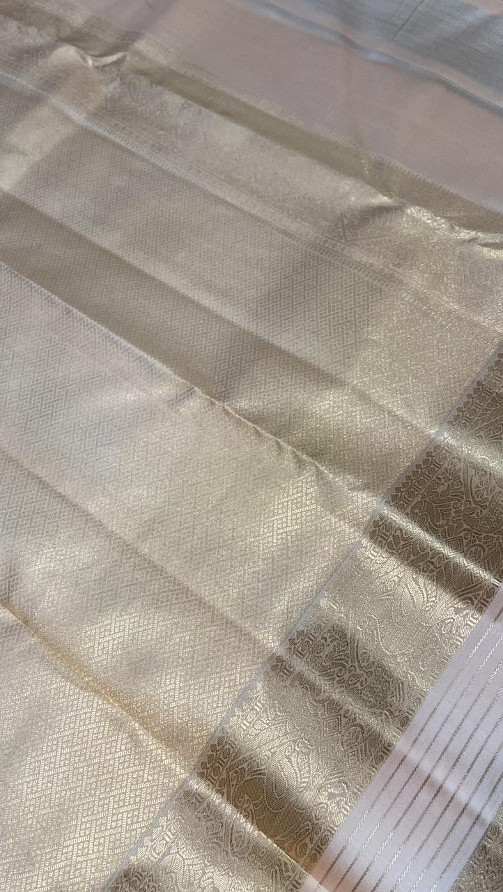 Pure Zari handloom Kanjeevaram silk mark certified saree - Kanjeevaram Silk Mandir