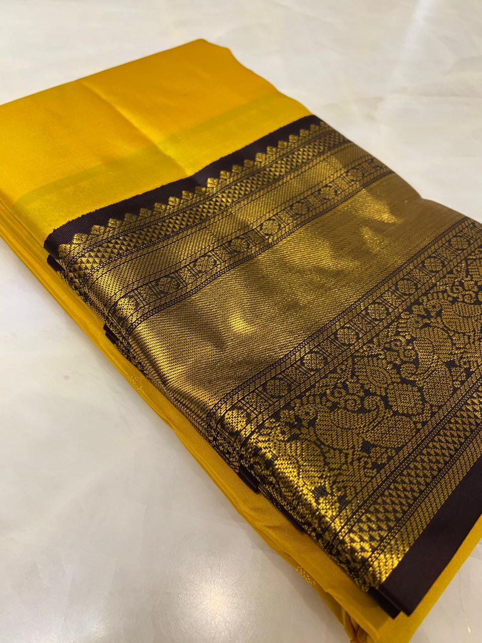 Pure zari handloom Kanjeevaram silk mark certified saree - Kanjeevaram Silk Mandir