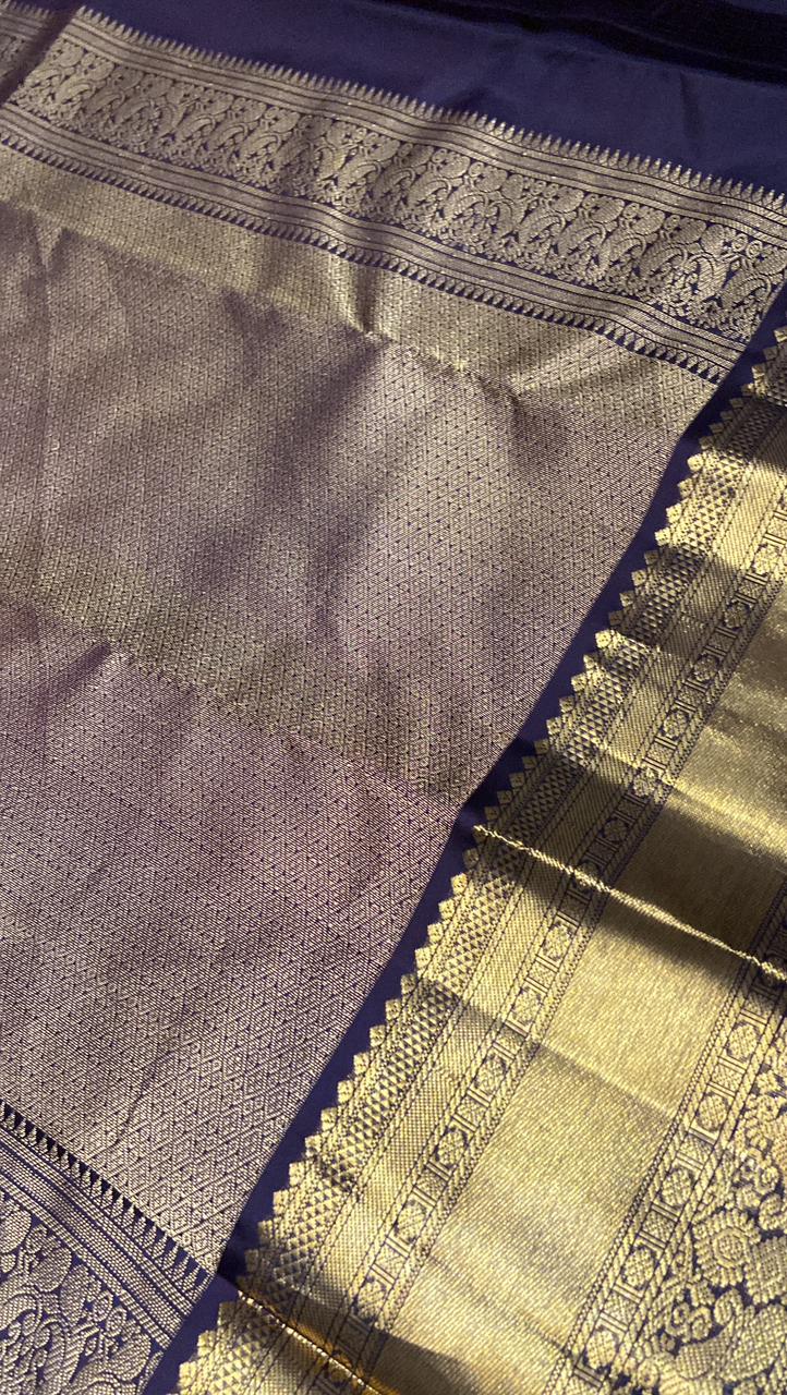 Pure zari handloom Kanjeevaram silk mark certified saree - Kanjeevaram Silk Mandir