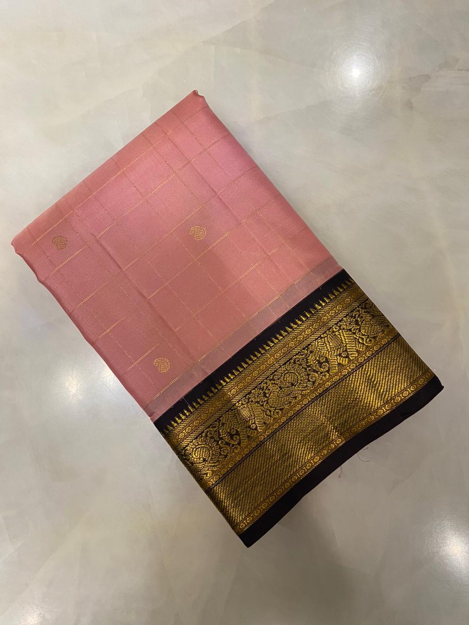 Pure Zari handloom Kanjeevaram silk mark certified saree - Kanjeevaram Silk Mandir