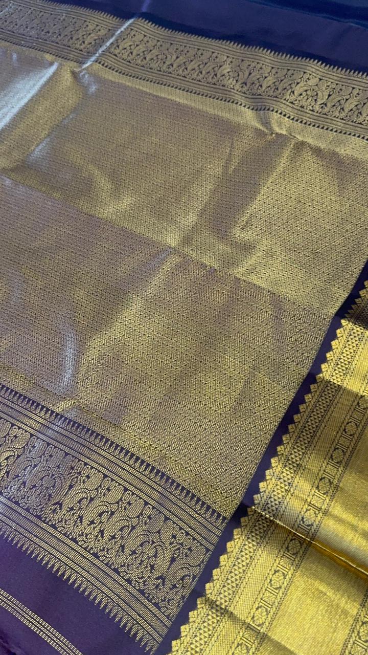 Pure zari handloom Kanjeevaram silk mark certified saree - Kanjeevaram Silk Mandir