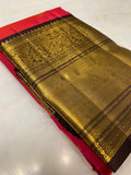 Pure Zari handloom Kanjeevaram silk mark certified saree - Kanjeevaram Silk Mandir