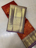 Pure Zari handloom Kanjeevaram silk mark certified saree - Kanjeevaram Silk Mandir