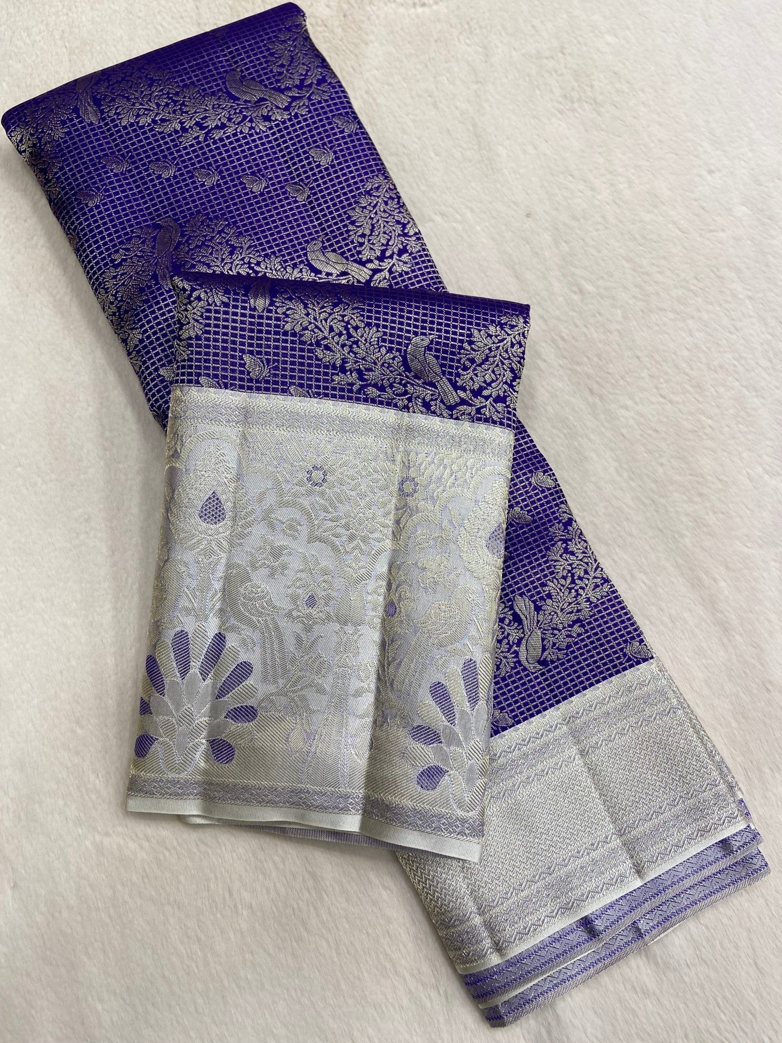 Pure Zari Handloom Kanjeevaram Silk Mark Certified Saree - Kanjeevaram Silk Mandir