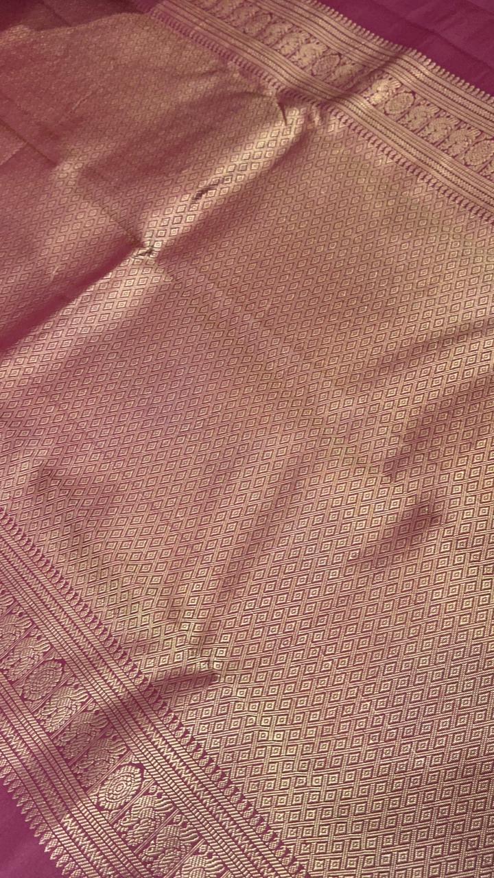 Pure zari handloom Kanjeevaram silk mark certified saree - Kanjeevaram Silk Mandir