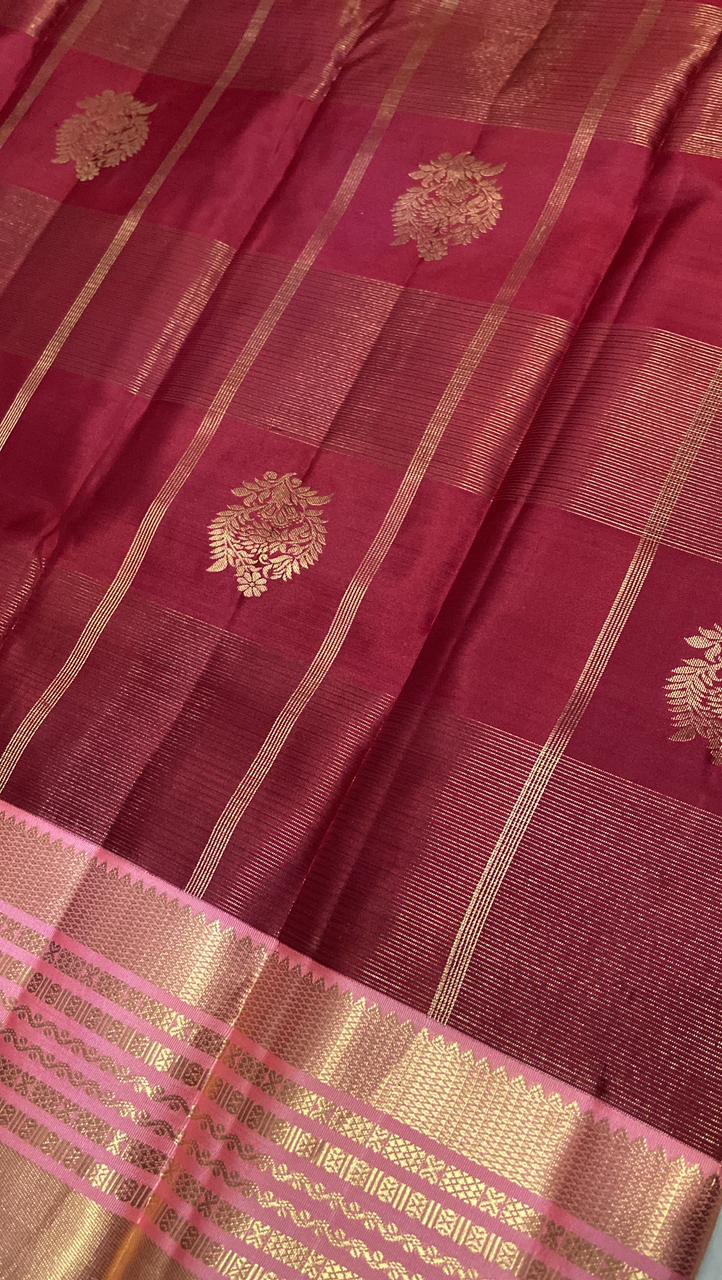 Pure Zari handloom Kanjeevaram silk mark certified saree - Kanjeevaram Silk Mandir