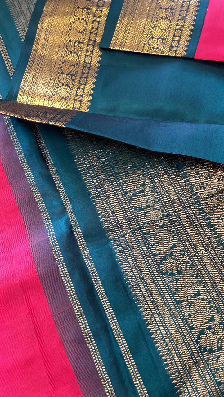 Pure Zari handloom Kanjeevaram silk mark certified saree - Kanjeevaram Silk Mandir