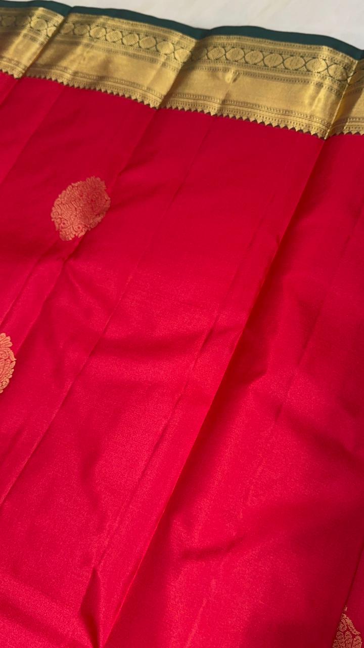 Pure zari handloom Kanjeevaram silk mark certified saree - Kanjeevaram Silk Mandir
