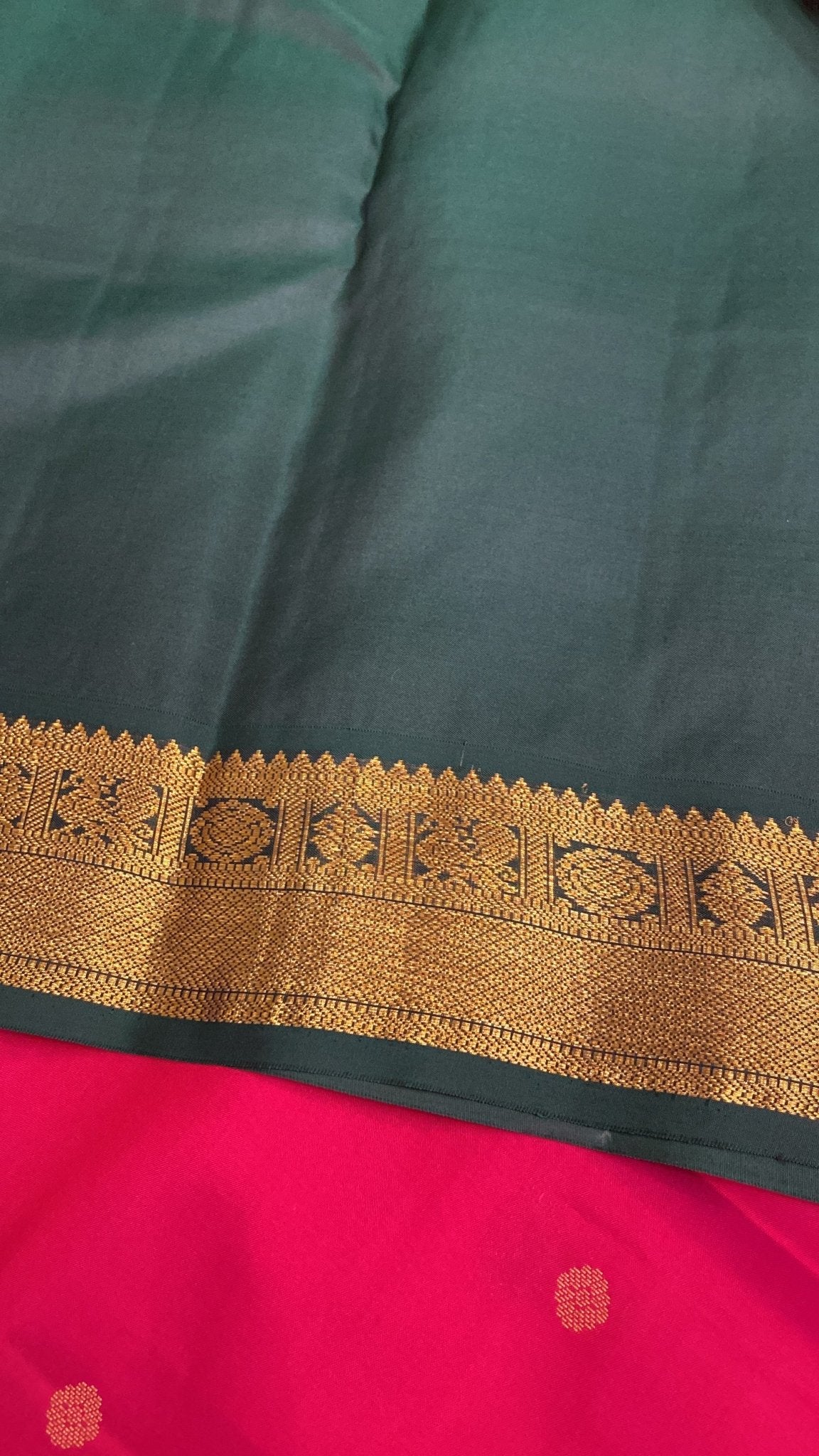 Pure Zari handloom Kanjeevaram silk mark certified saree - Kanjeevaram Silk Mandir