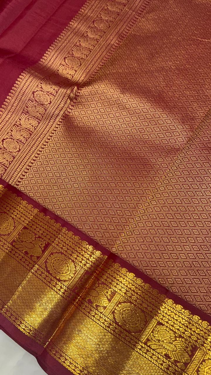 Pure zari handloom Kanjeevaram silk mark certified saree - Kanjeevaram Silk Mandir