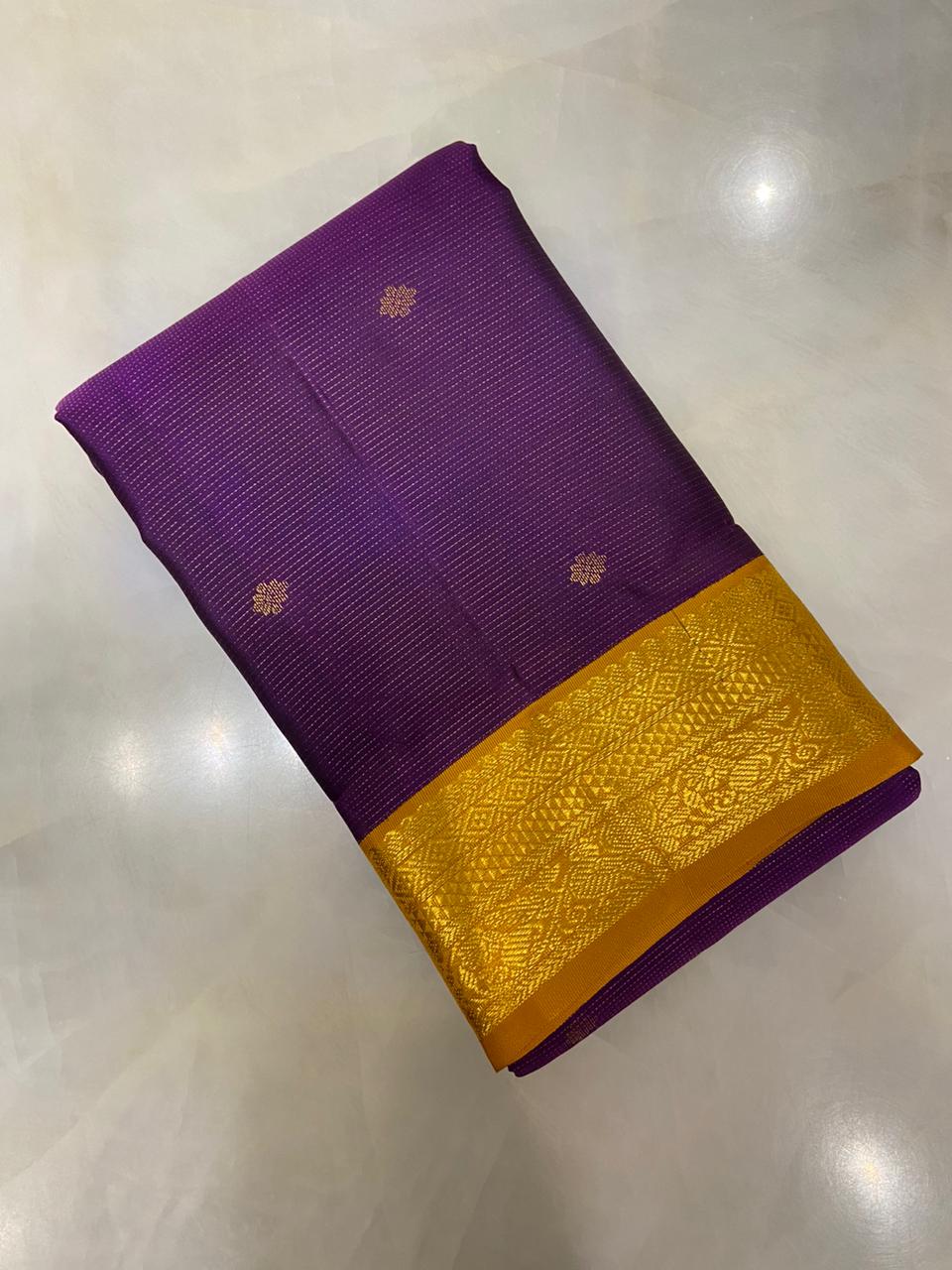 Pure zari handloom Kanjeevaram silk mark certified saree - Kanjeevaram Silk Mandir