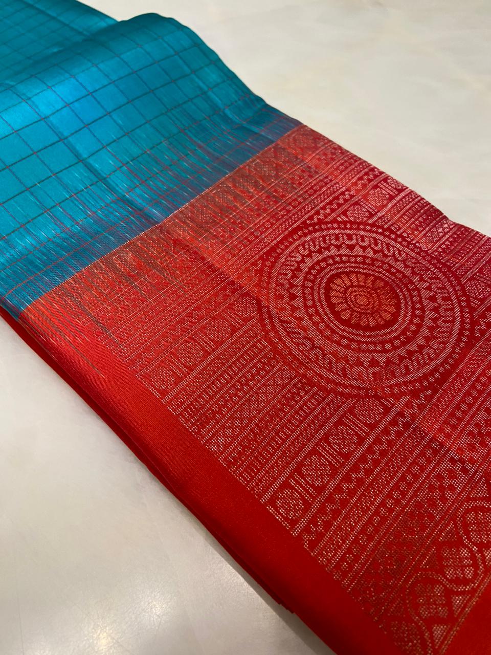 Pure Zari handloom Kanjeevaram silk mark certified saree - Kanjeevaram Silk Mandir
