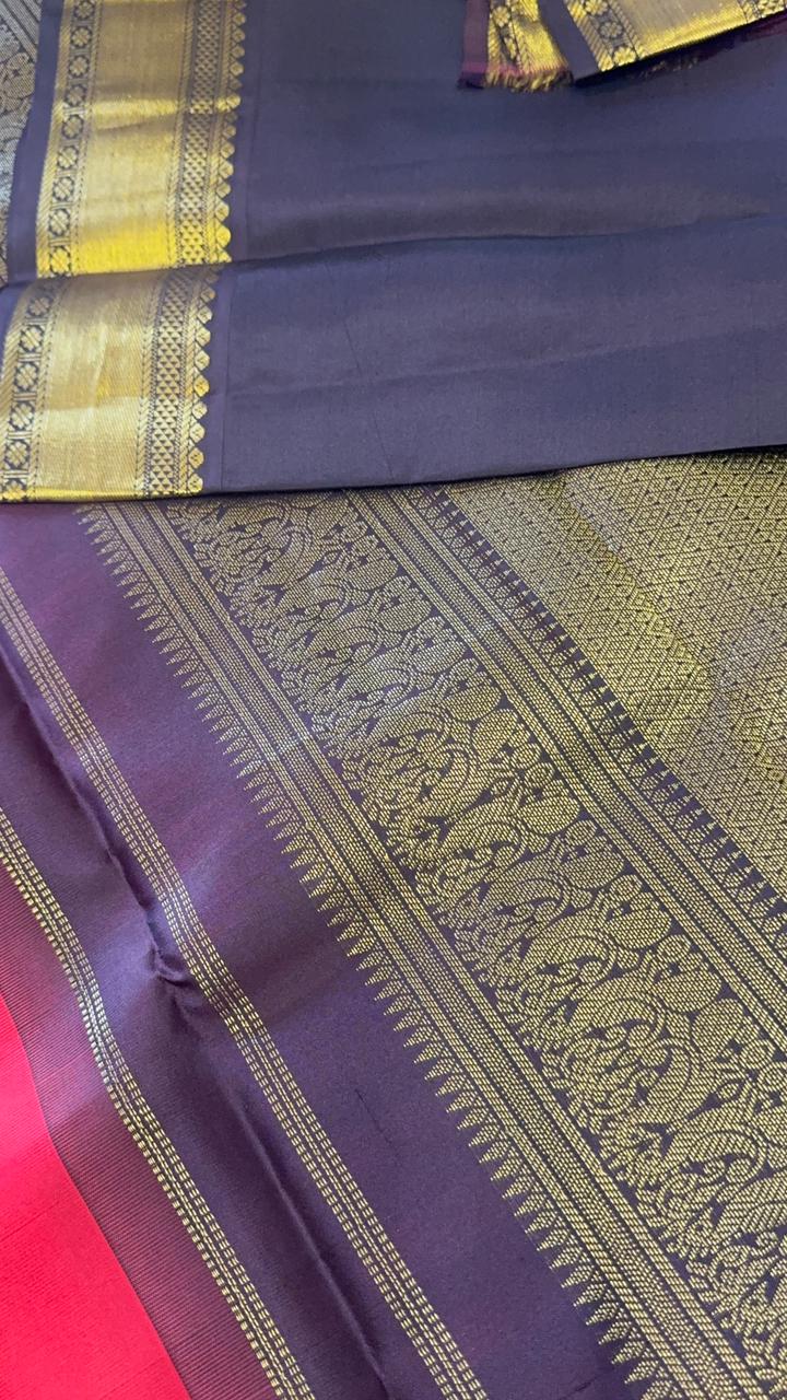 Pure zari handloom Kanjeevaram silk mark certified saree - Kanjeevaram Silk Mandir