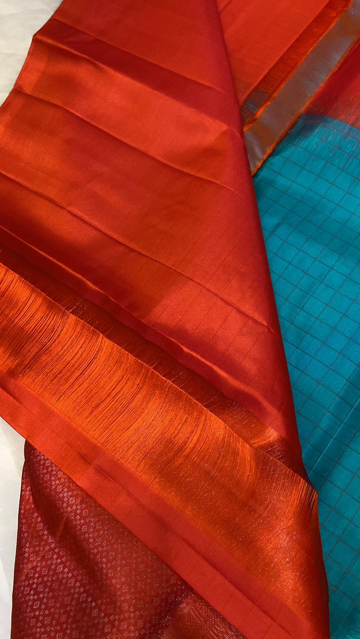 Pure Zari handloom Kanjeevaram silk mark certified saree - Kanjeevaram Silk Mandir