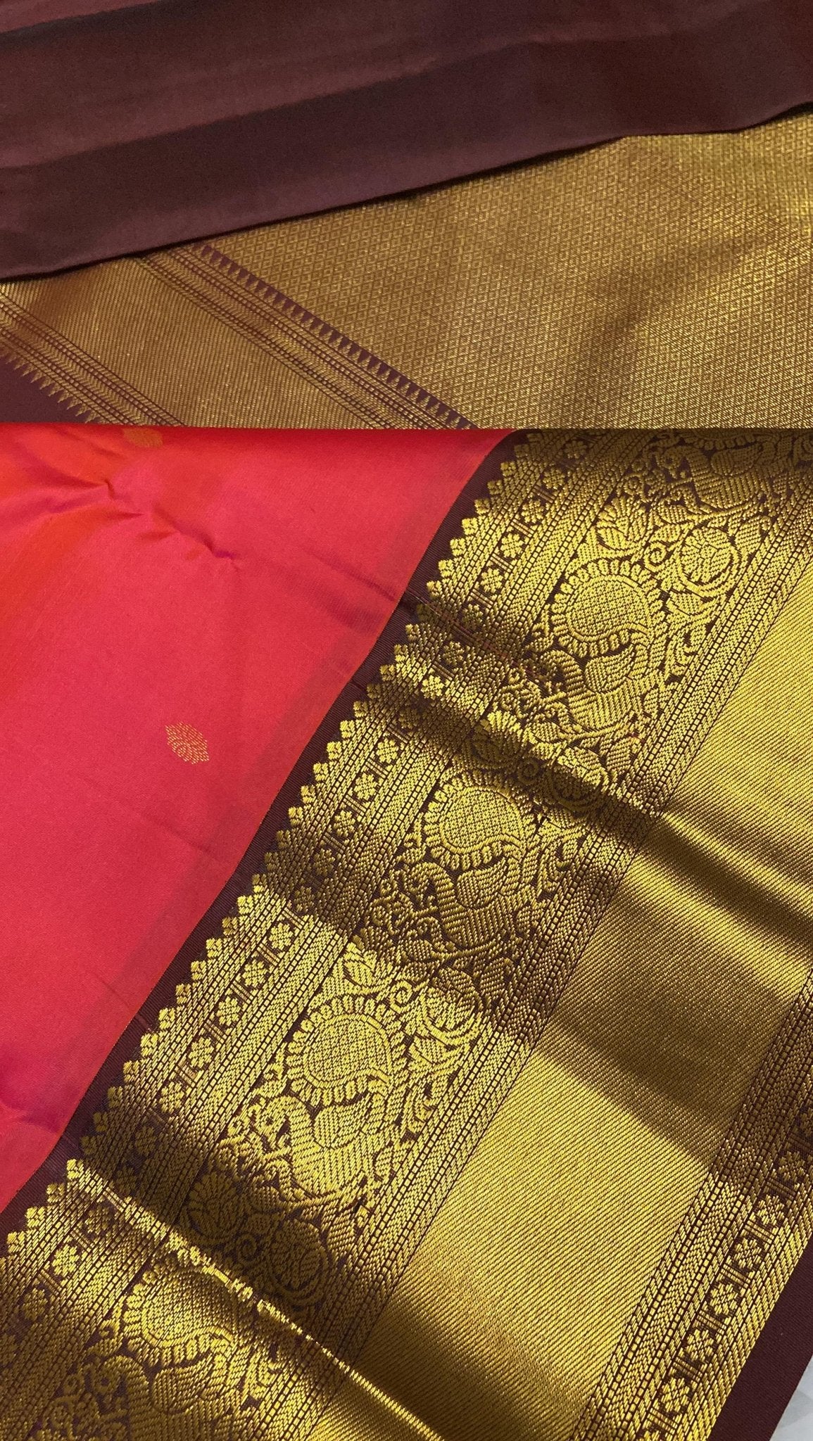 Pure Zari handloom Kanjeevaram silk mark certified saree - Kanjeevaram Silk Mandir
