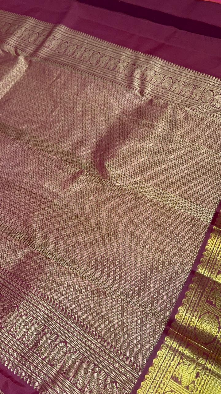 Pure zari handloom Kanjeevaram silk mark certified saree - Kanjeevaram Silk Mandir