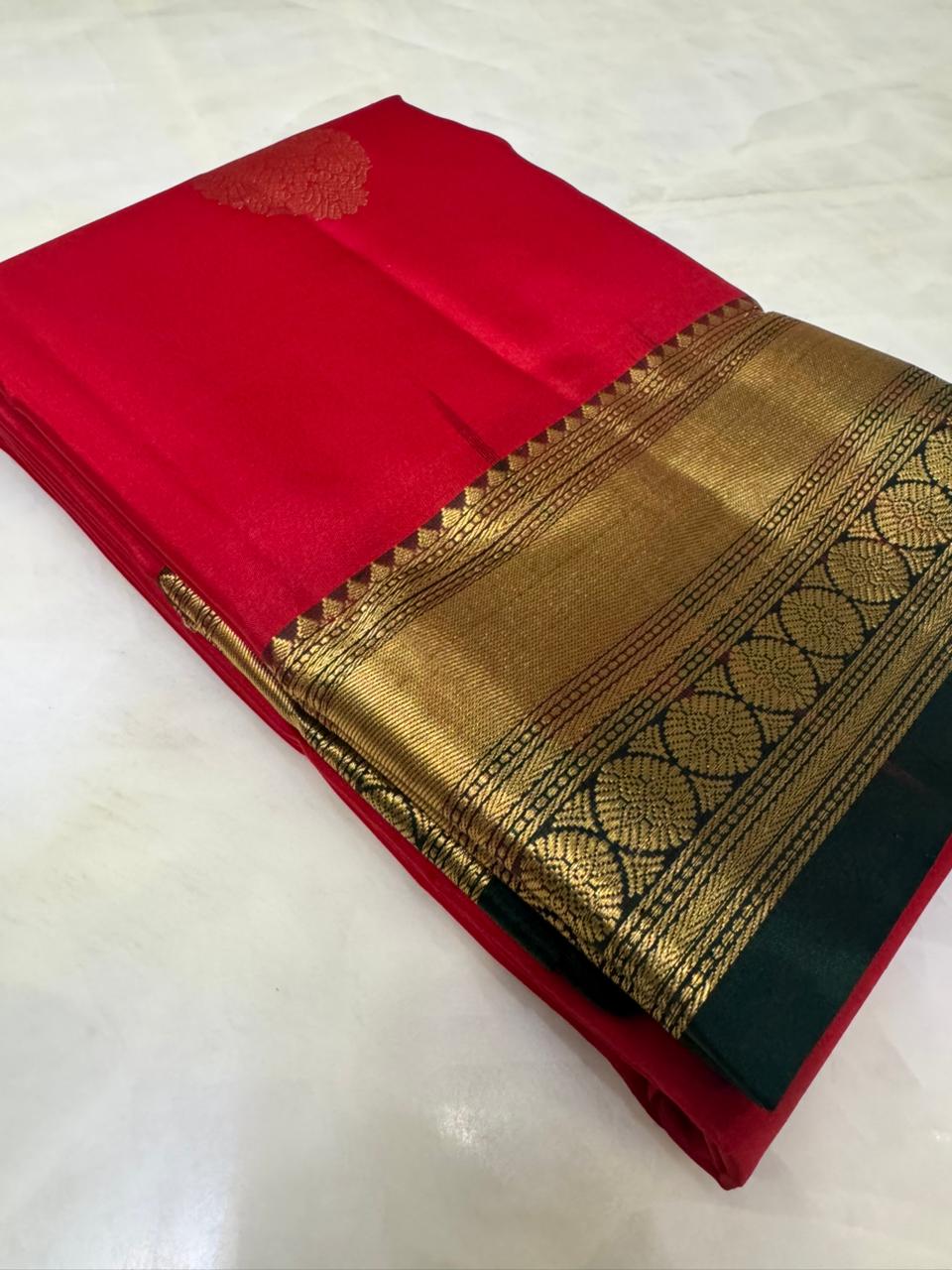 Pure zari handloom Kanjeevaram silk mark certified saree - Kanjeevaram Silk Mandir