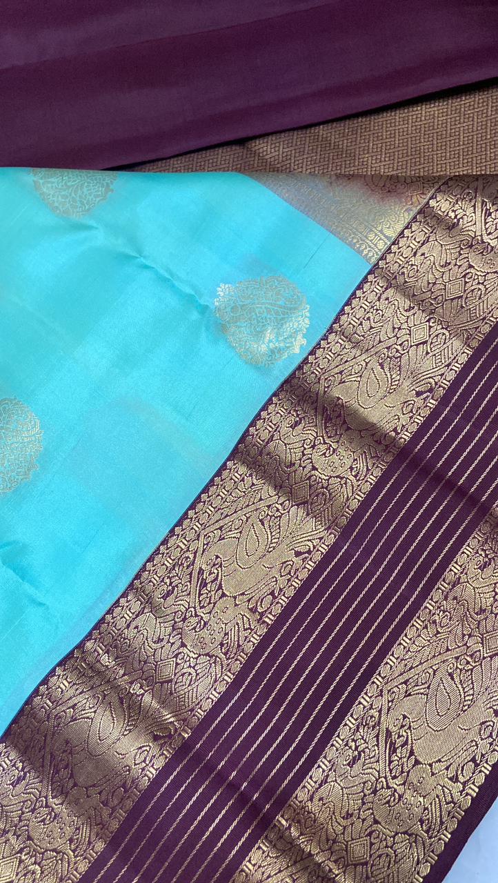 Pure Zari handloom Kanjeevaram silk mark certified saree - Kanjeevaram Silk Mandir
