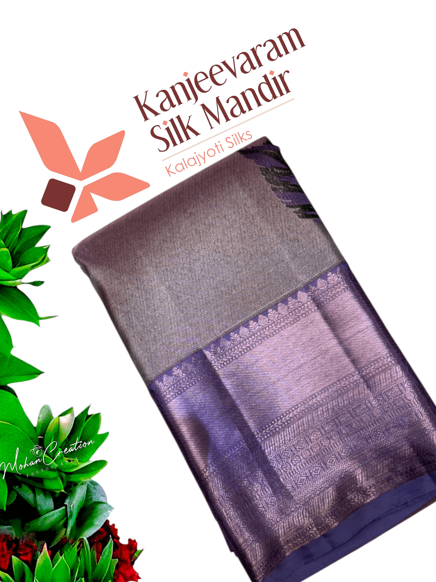 Pure Zari handloom meenakari Kanjeevaram silk mark certified saree - Kanjeevaram Silk Mandir