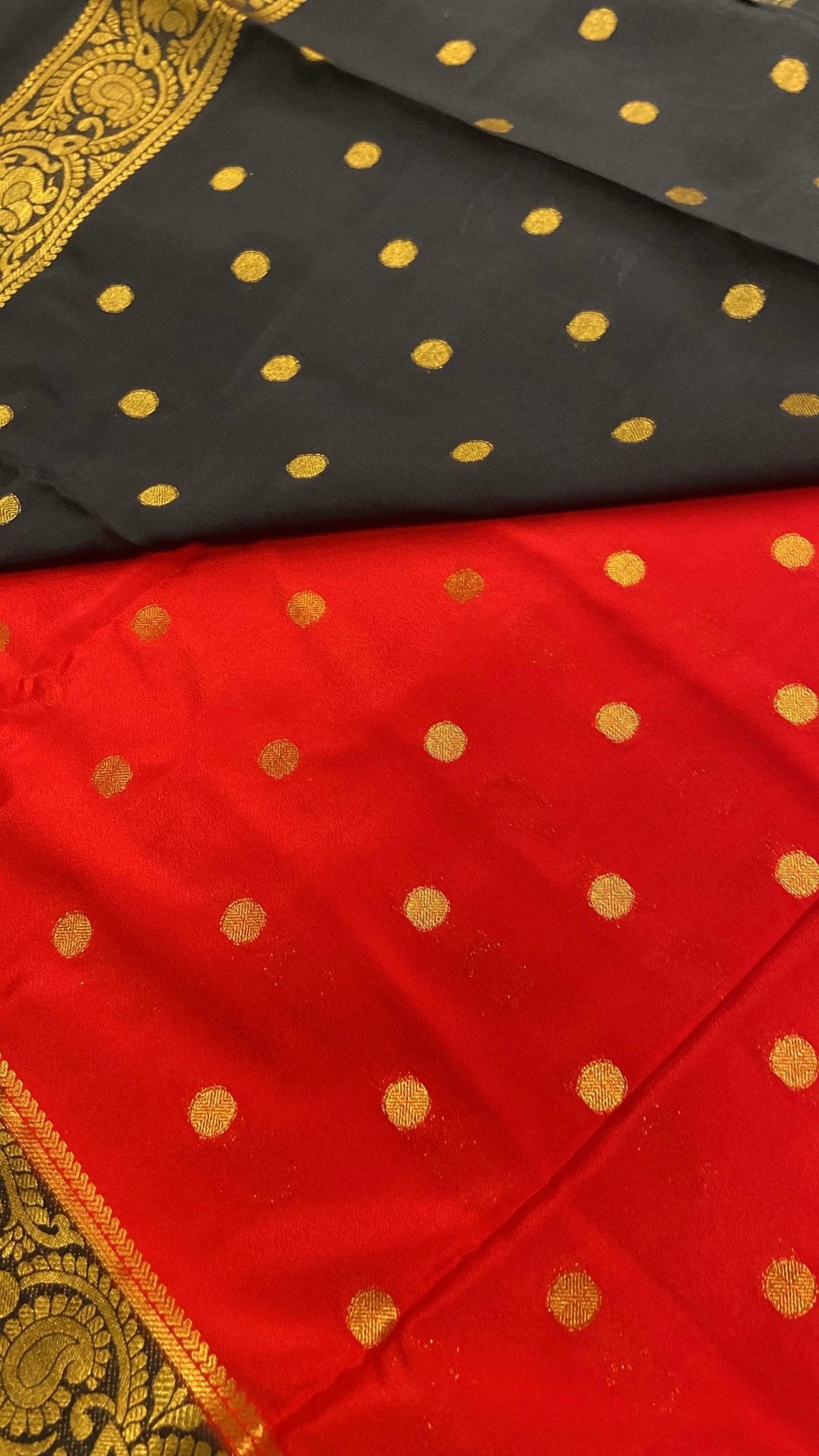 Rashmika Mandana Inspired colour combination Premium Semi Crepe Mysore silk saree - Kanjeevaram Silk Mandir