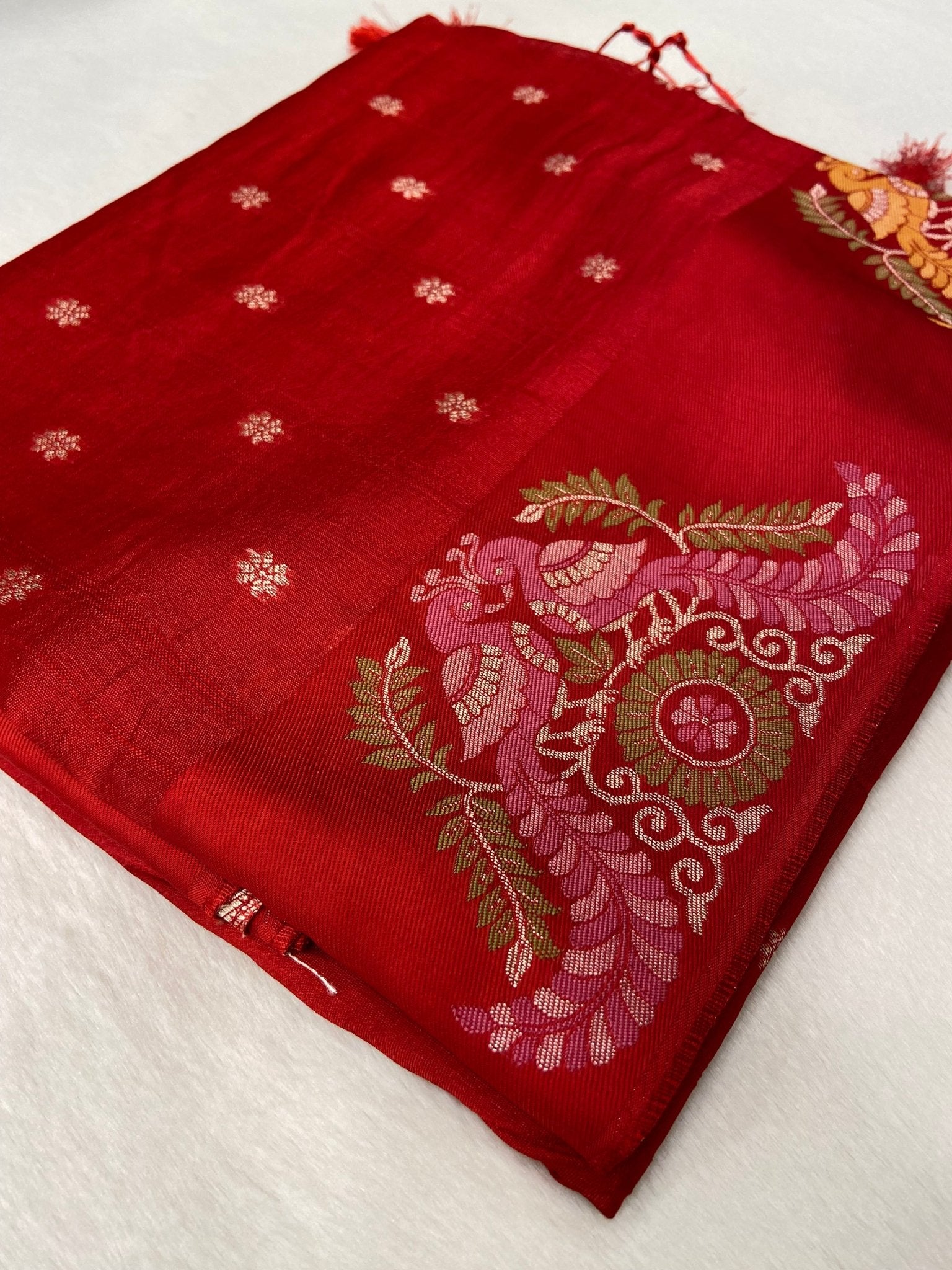 Raw Mango Silk Saree - Kanjeevaram Silk Mandir