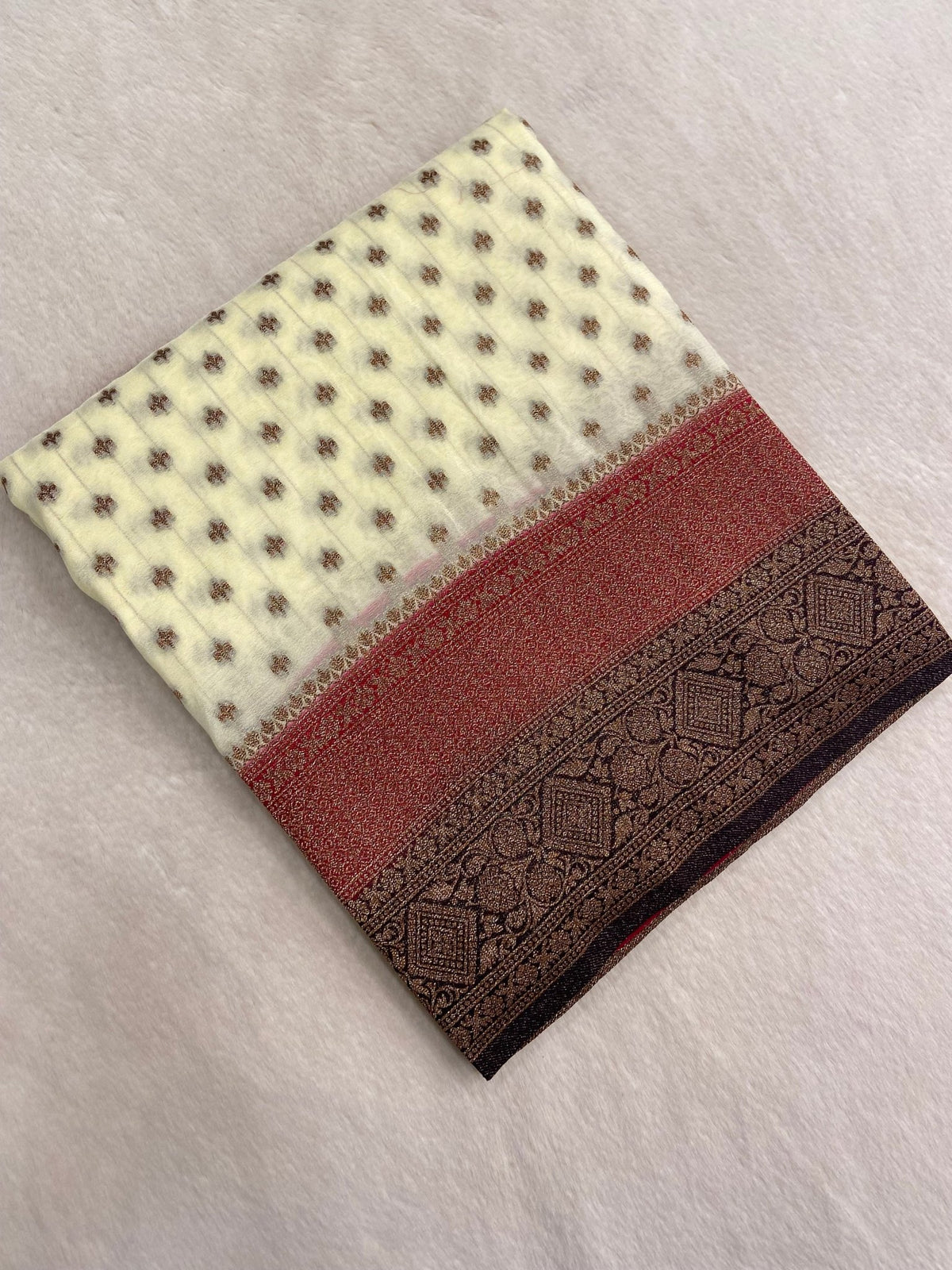 Replica of Pure Banarasi antique zari Georgette - Kanjeevaram Silk Mandir