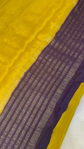 Pure wrinkle crepe silk saree💜