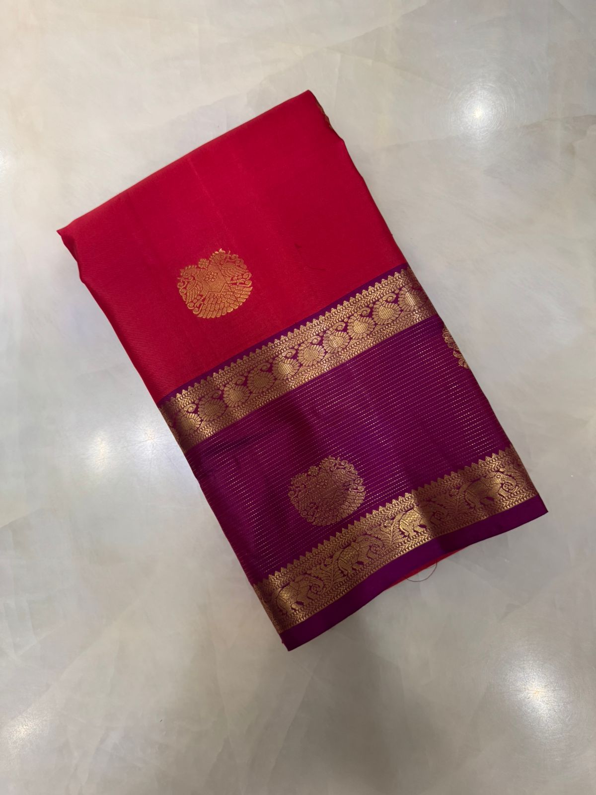 Pure Kanjeevaram silk mark certified saree