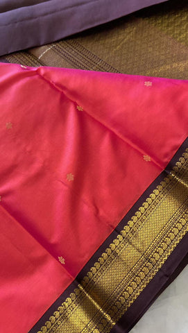 Pure Zari handloom Kanjeevaram silk mark certified saree