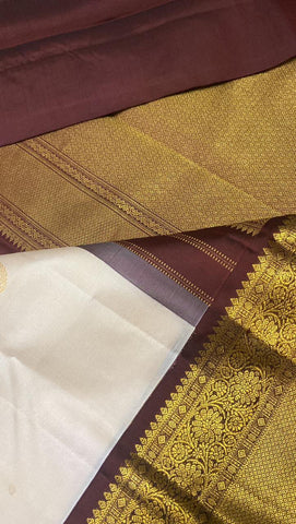 Pure Zari handloom Kanjeevaram silk mark certified saree