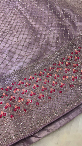 Semi stitched fancy lehenga with self dupatta and blouse
