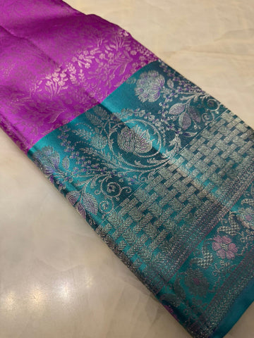 Pure zari handloom Kanjeevaram silk mark certified saree