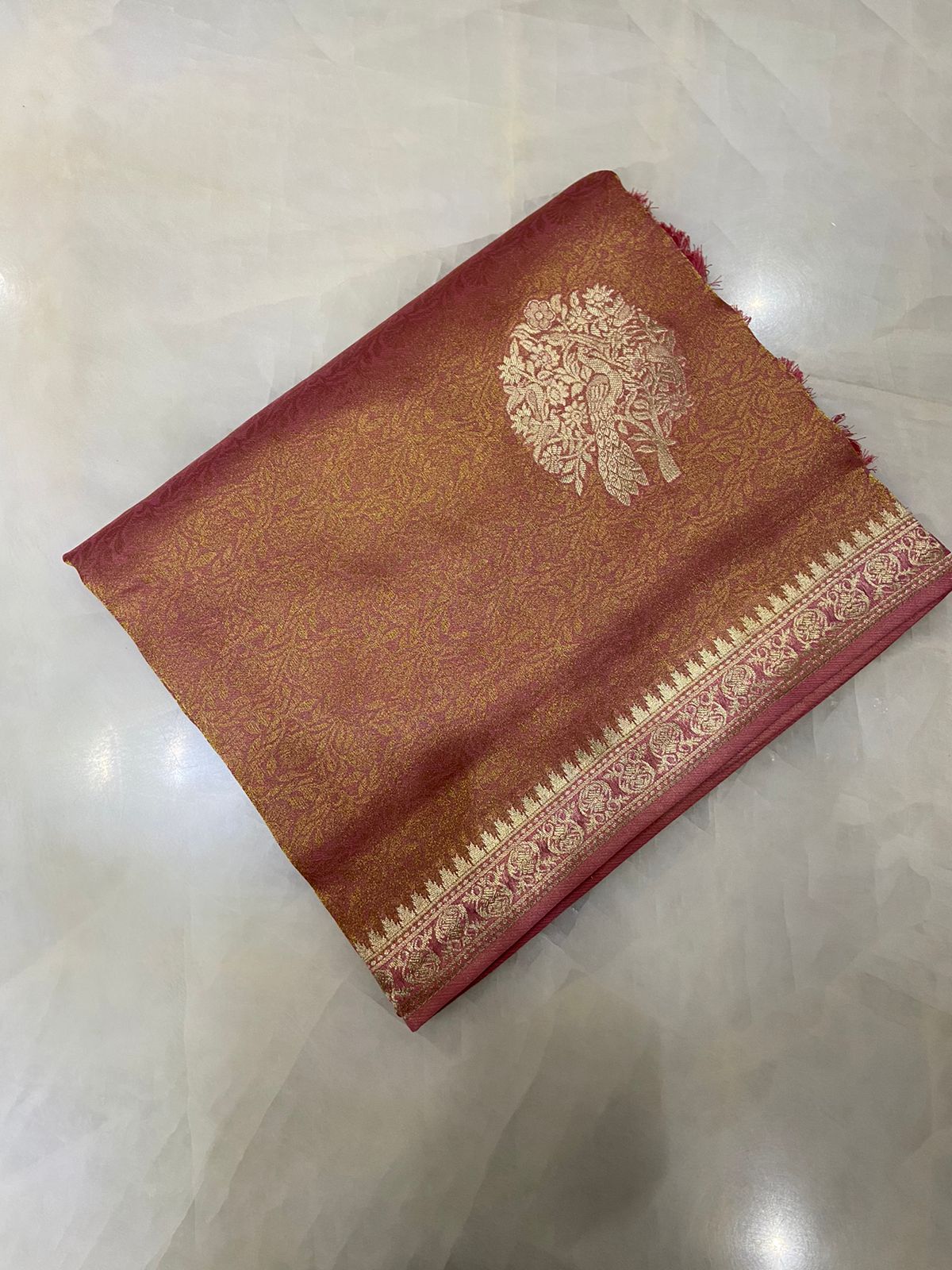 Premium designer tissue crepe silk saree