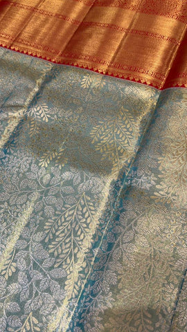 Pure zari handloom Kanjeevaram silk mark certified saree