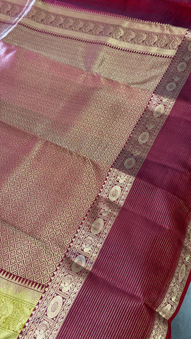 Pure zari handloom Kanjeevaram silk mark certified saree