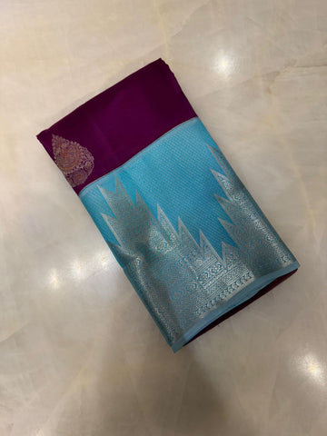 Half mix Kanjeevaram silk saree