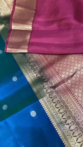 Pure Zari handloom Kanjeevaram silk mark certified saree