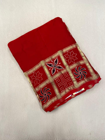 Pure Gajji modal silk saree