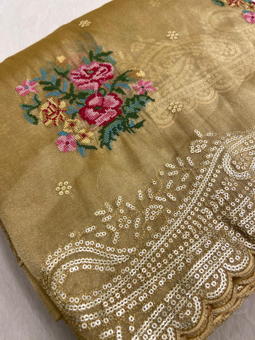 Pure tissue organza saree